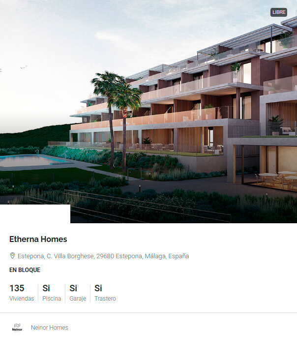 Etherna-Homes Costa Malaga - obra nueva en cordoba