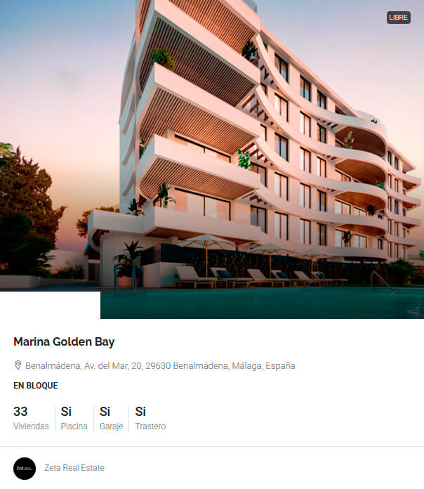 Marina-Golden-Bay Costa Malaga - obra nueva en cordoba